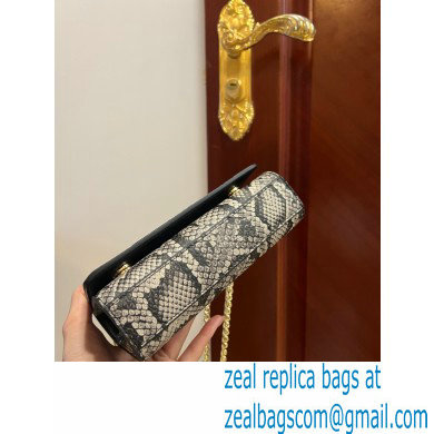 Dolce  &  Gabbana Calfskin 3.5 Chain phone bag Python Print